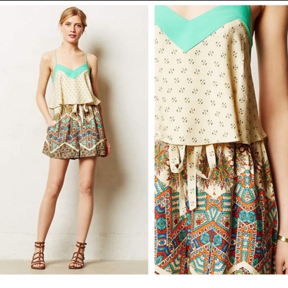 Anthropologie floral romper